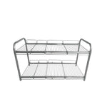 GOMINIMO 2 Tier Under Sink Expandable Shelf Organizer with Removable Steel Panels (Silver) GO-USO-101-CJ - Home &