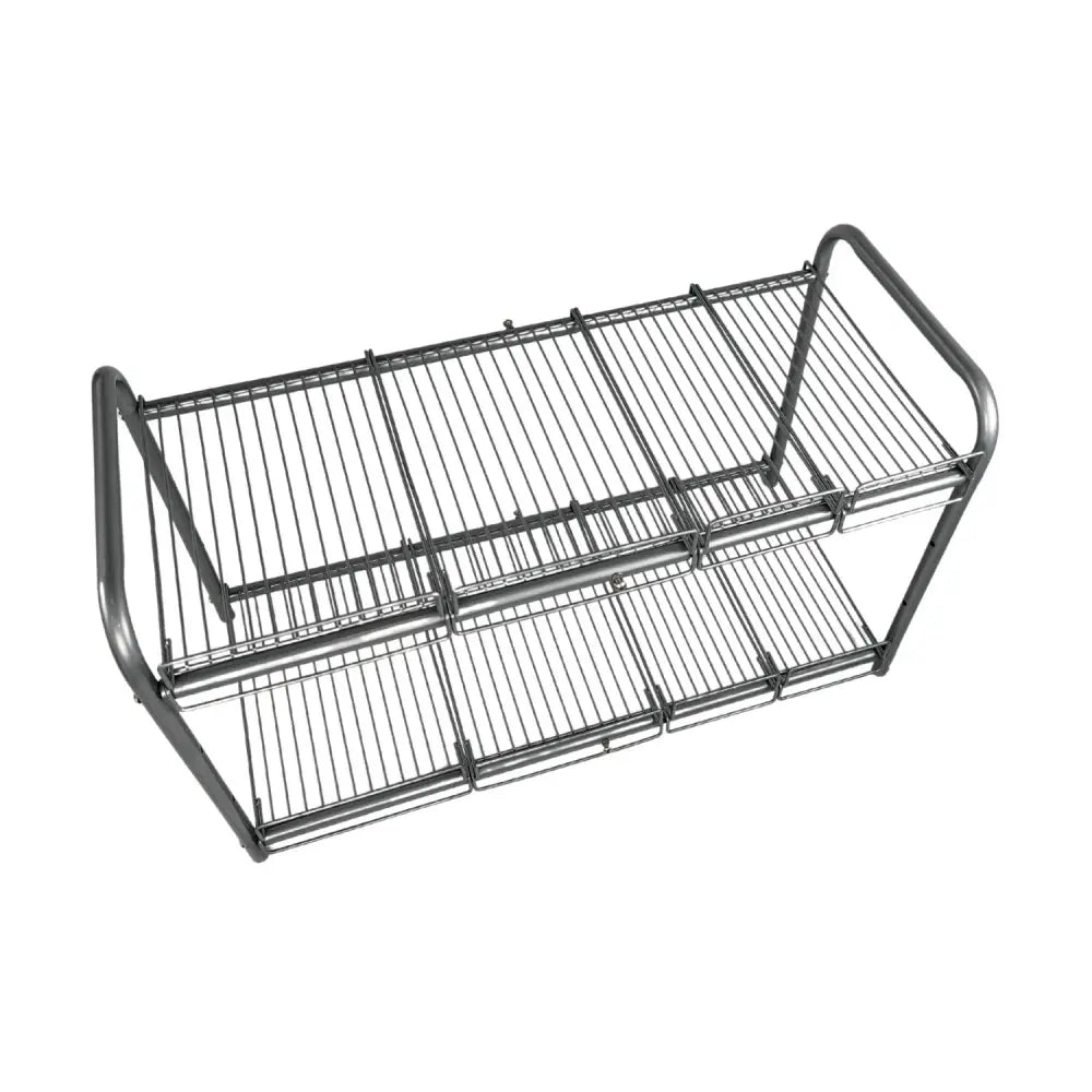 GOMINIMO 2 Tier Under Sink Expandable Shelf Organizer with Removable Steel Panels (Silver) GO-USO-101-CJ - Home &