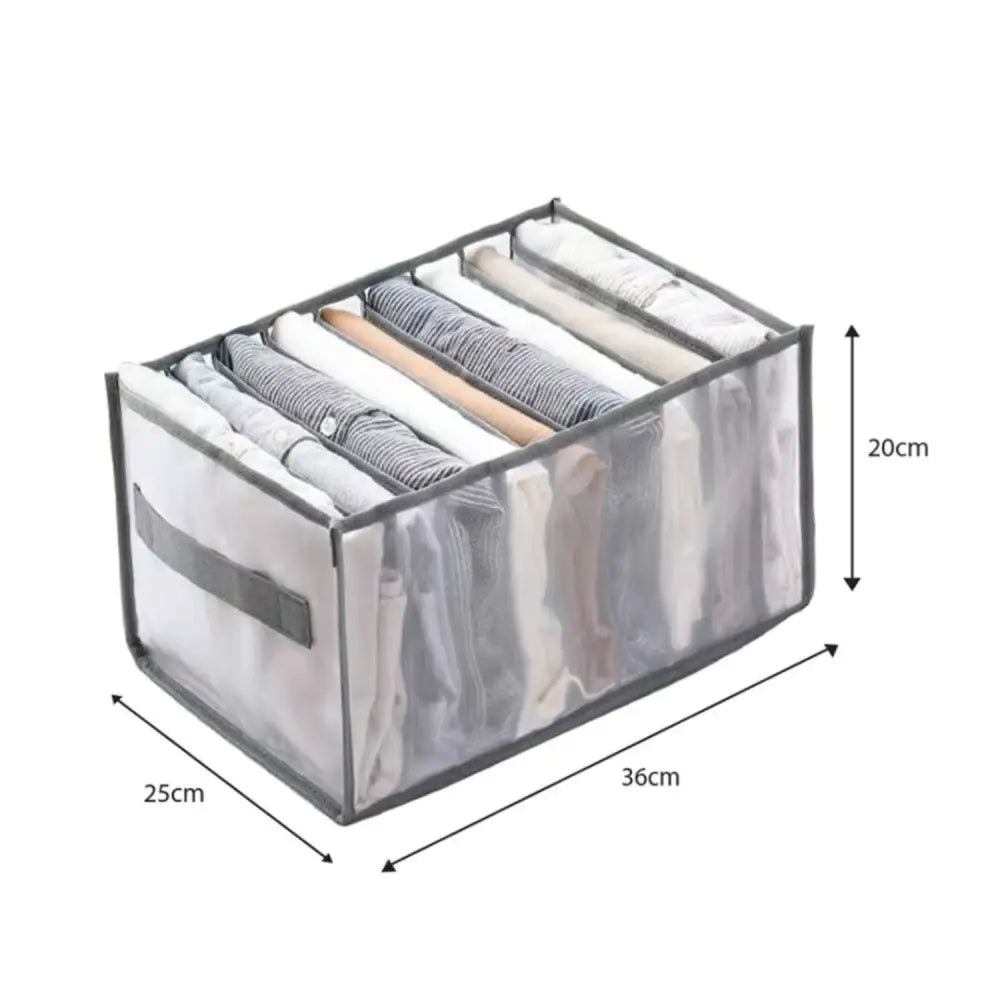 GOMINIMO 2PCS 9 Grids Wardrobe Clothes Organizer (Grey) - Home & Garden > Storage