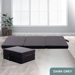 GOMINIMO 3 Fold Folding Mattress Single Dark Grey GO-FM-100-EON - Furniture > Mattresses