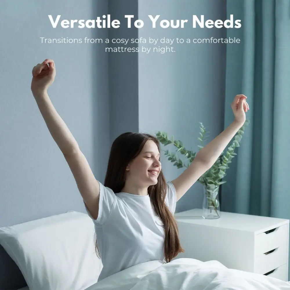GOMINIMO 3 Fold Folding Mattress Single Dark Grey GO-FM-100-EON - Furniture > Mattresses