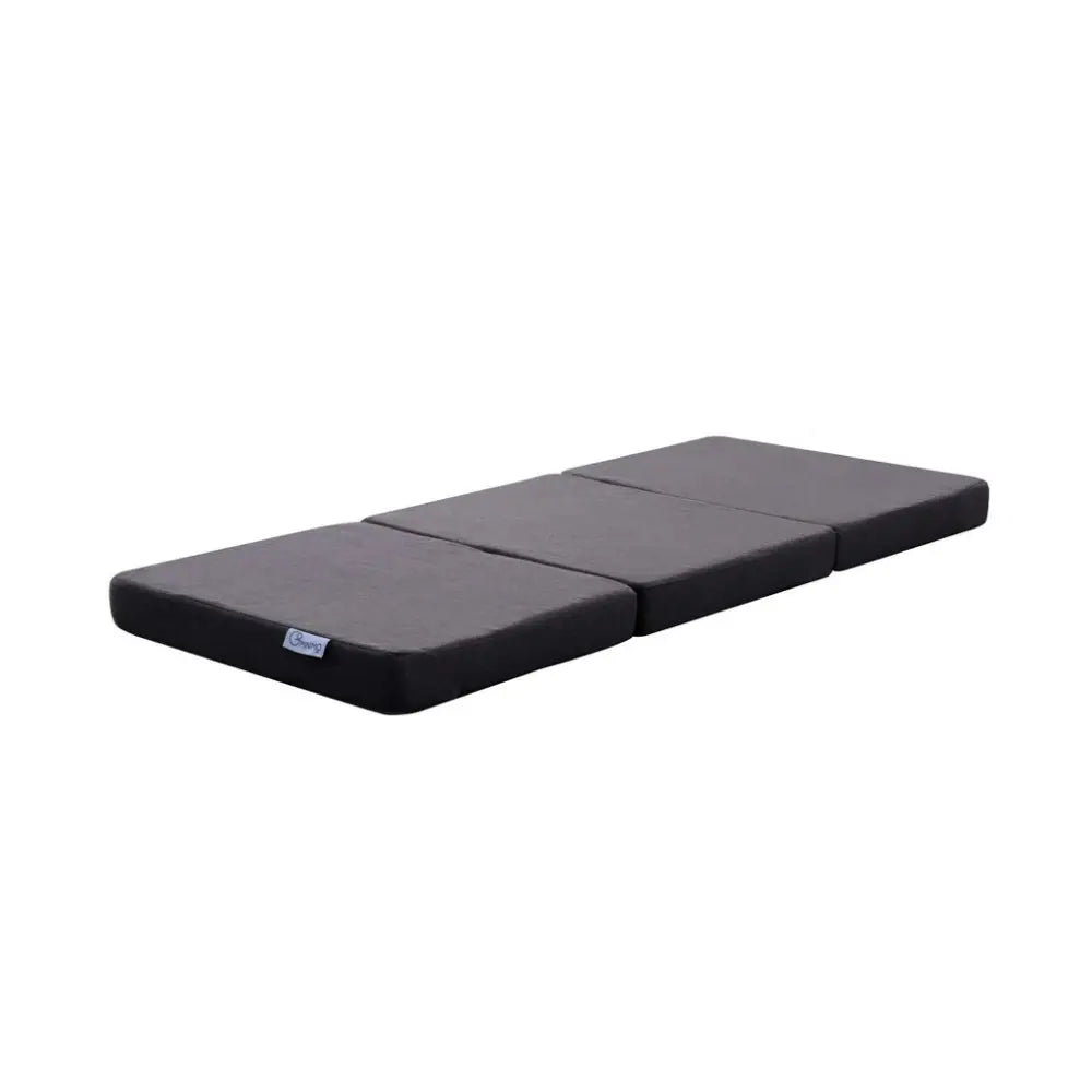 GOMINIMO 3 Fold Folding Mattress Single Dark Grey GO-FM-100-EON - Furniture > Mattresses