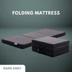 GOMINIMO 3 Fold Folding Mattress Single Dark Grey GO-FM-100-EON - Furniture > Mattresses