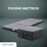GOMINIMO 3 Fold Folding Mattress Single Light Grey GO-FM-101-EON - Furniture > Mattresses
