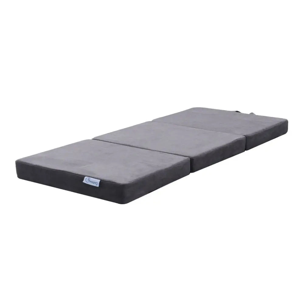GOMINIMO 3 Fold Folding Mattress Single Light Grey GO-FM-101-EON - Furniture > Mattresses