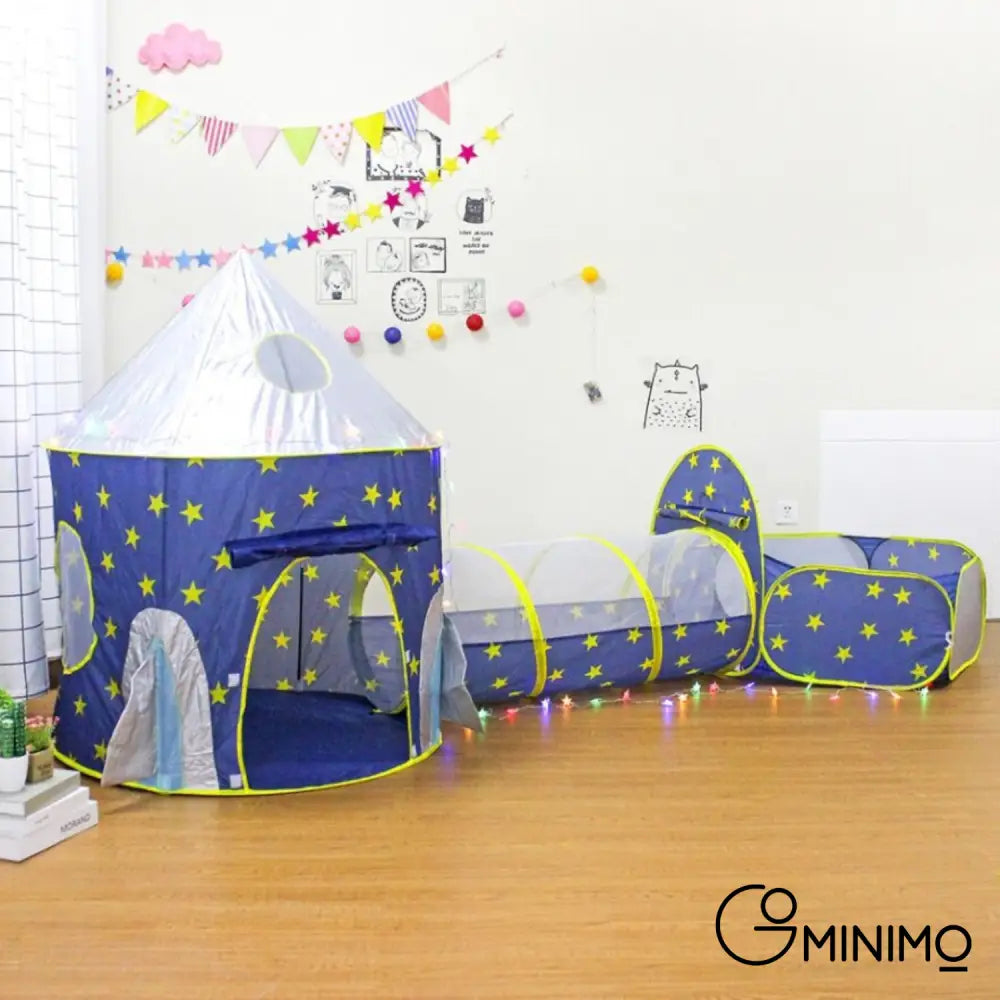 GOMINIMO 3 in 1 Sky Style Kids Play Tent with Carrying Bag (Blue and Yellow) GO-KT-100-LK - Baby & Kids > Kid’s