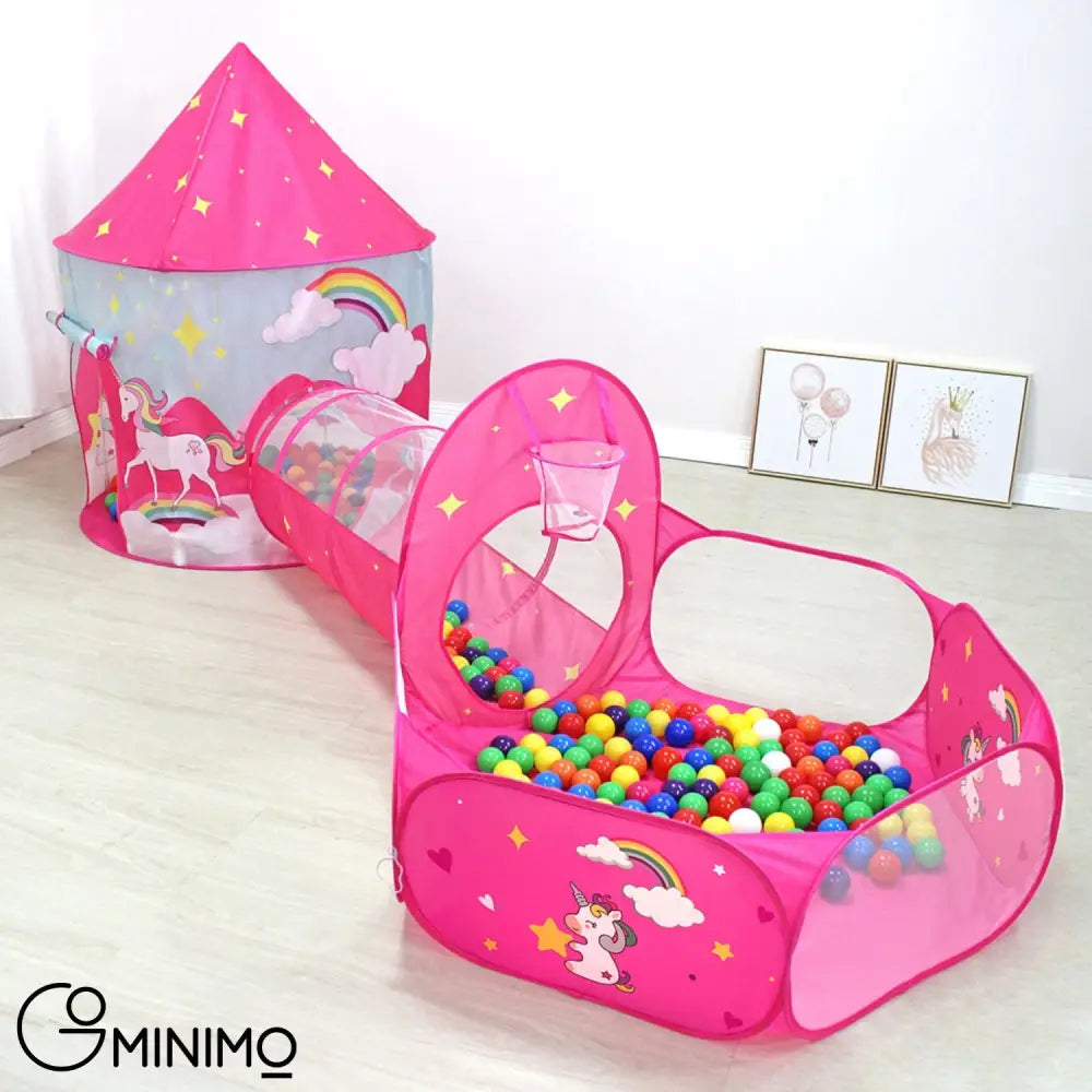 GOMINIMO 3 in 1 Unicorn Style Kids Play Tent (Pink) GO-KT-112-LK - Baby & Kids > Kid’s Furniture