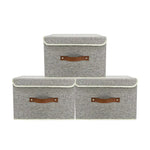 GOMINIMO 3 Pack 24L Foldable Storage Organizers (Gray) GO-FSCR-103-XHE - Home & Garden > Storage