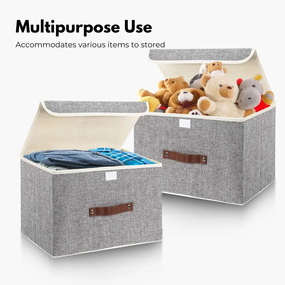 GOMINIMO 3 Pack 24L Foldable Storage Organizers (Gray) GO-FSCR-103-XHE - Home & Garden > Storage
