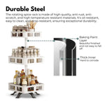 GOMINIMO 3 Tier Rotating Spice Rack Square Shape (White) - Furniture > Living Room > Side Tables