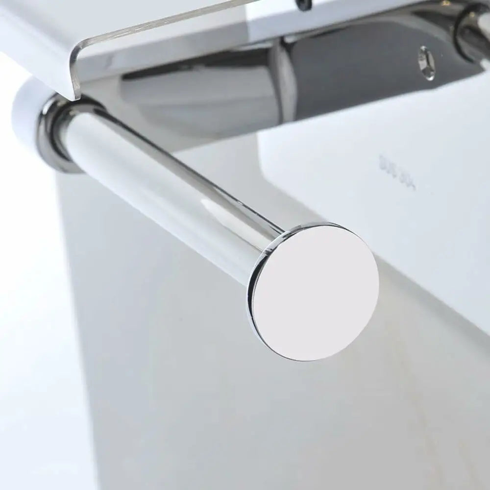 GOMINIMO 304 Stainless Steel Double Toilet Paper Roll Holder with Phone Shelf (Silver) - Home & Garden > Bathroom