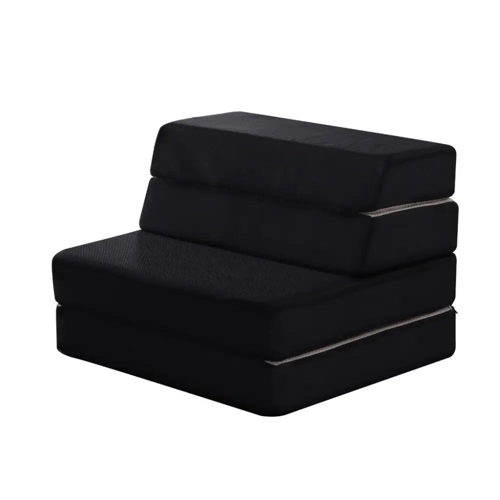 GOMINIMO 4 Fold Folding Mattress Black Air Mesh GO-FM-105-EON - Furniture > Mattresses