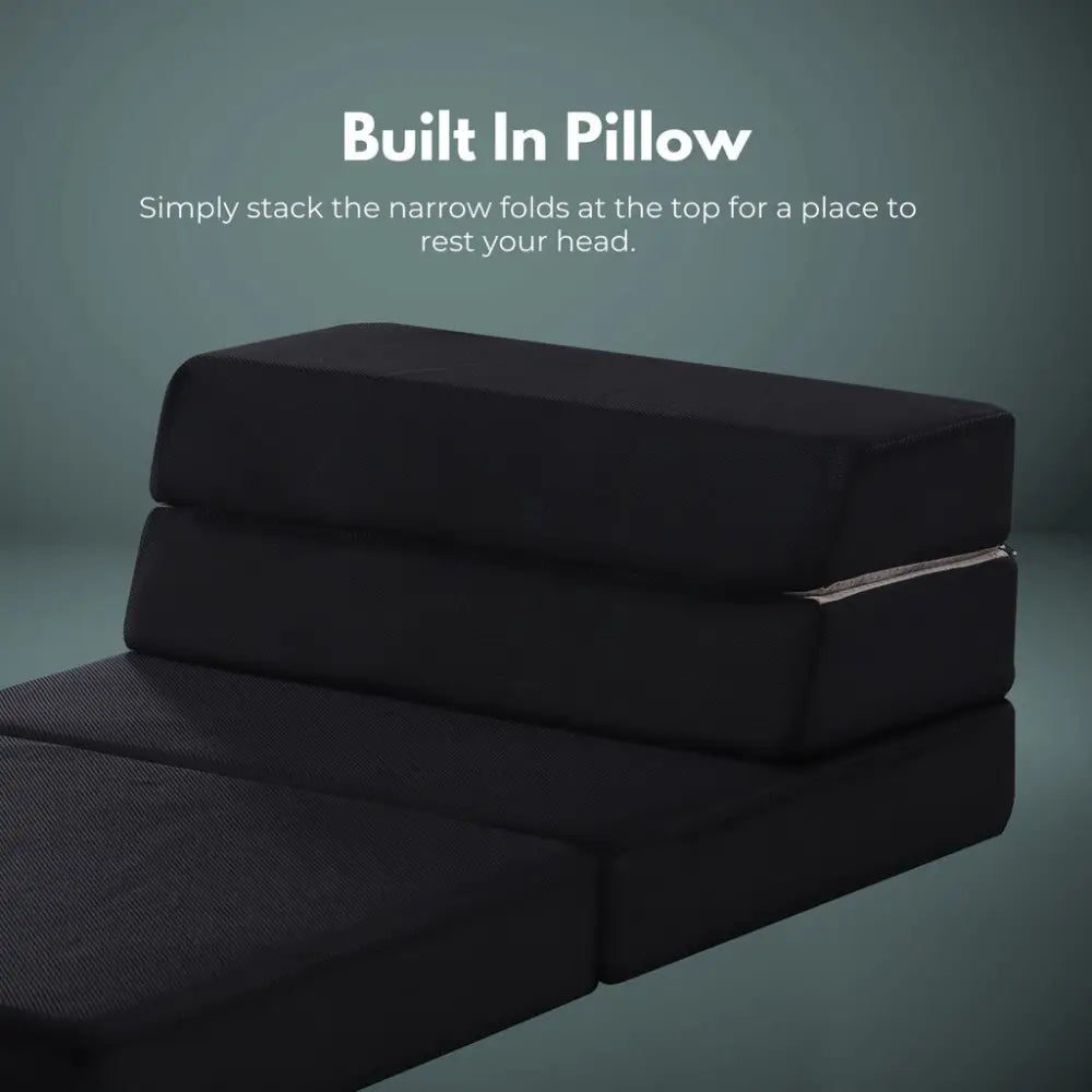 GOMINIMO 4 Fold Folding Mattress Black Air Mesh GO-FM-105-EON - Furniture > Mattresses