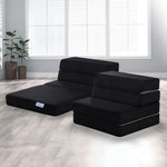 GOMINIMO 4 Fold Folding Mattress Black Air Mesh GO-FM-105-EON - Furniture > Mattresses