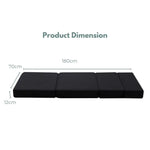 GOMINIMO 4 Fold Folding Mattress Black Air Mesh GO-FM-105-EON - Furniture > Mattresses