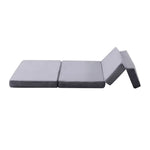 GOMINIMO 4 Fold Memory Foam Folding Mattress Dark Grey Velvet GO-FM-104-EON - Furniture > Mattresses
