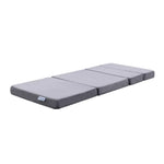 GOMINIMO 4 Fold Memory Foam Folding Mattress Dark Grey Velvet GO-FM-104-EON - Furniture > Mattresses