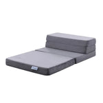 GOMINIMO 4 Fold Memory Foam Folding Mattress Dark Grey Velvet GO-FM-104-EON - Furniture > Mattresses