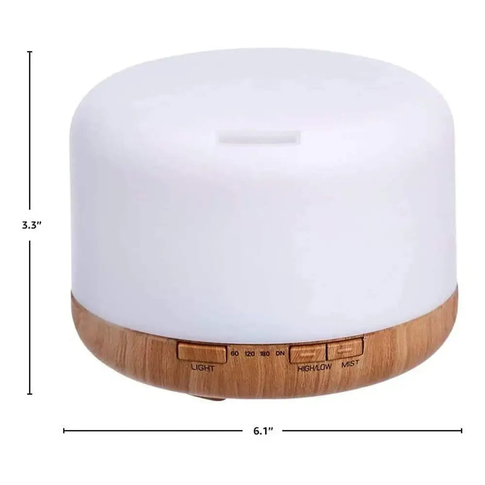 GOMINIMO 5 in1 LED Aromatherapy Essential Oil Diffuser 500ml (Wood Base) - Appliances > Aroma Diffusers & Humidifiers