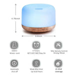 GOMINIMO 5 in1 LED Aromatherapy Essential Oil Diffuser 500ml (Wood Base) - Appliances > Aroma Diffusers & Humidifiers