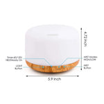 GOMINIMO 5 in1 LED Aromatherapy Essential Oil Diffuser 500ml (Wood Base) - Appliances > Aroma Diffusers & Humidifiers