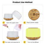 GOMINIMO 5 in1 LED Aromatherapy Essential Oil Diffuser 500ml (Wood Base) - Appliances > Aroma Diffusers & Humidifiers
