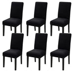 GOMINIMO 6pcs Dining Chair Slipcovers/ Protective Covers (Black) GO-DCS-102-RDT - Furniture > Dining