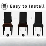 GOMINIMO 6pcs Dining Chair Slipcovers/ Protective Covers (Black) GO-DCS-102-RDT - Furniture > Dining