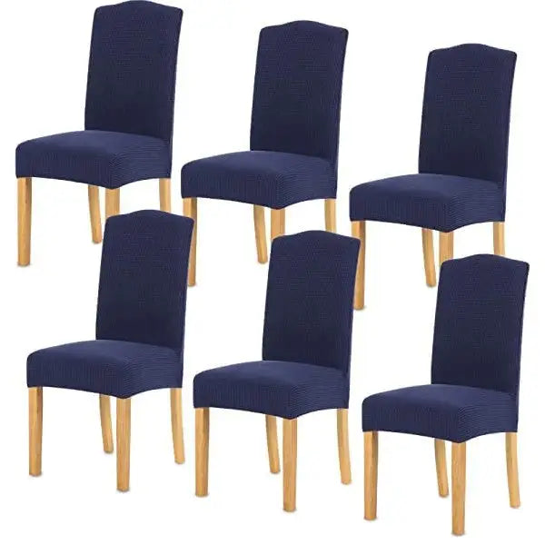 GOMINIMO 6pcs Dining Chair Slipcovers/ Protective Covers (Navy Blue) GO-DCS-107-RDT - Furniture > Dining