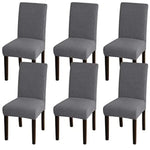 GOMINIMO 6pcs Dining Chair Slipcovers/ Protective Covers (Silver Grey) GO-DCS-100-RDT - Furniture > Dining