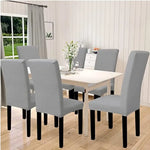 GOMINIMO 6pcs Dining Chair Slipcovers/ Protective Covers (Silver Grey) GO-DCS-100-RDT - Furniture > Dining