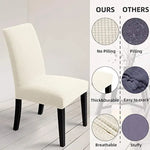 GOMINIMO 6pcs Dining Chair Slipcovers/ Protective Covers (White) GO-DCS-106-RDT - Furniture > Dining