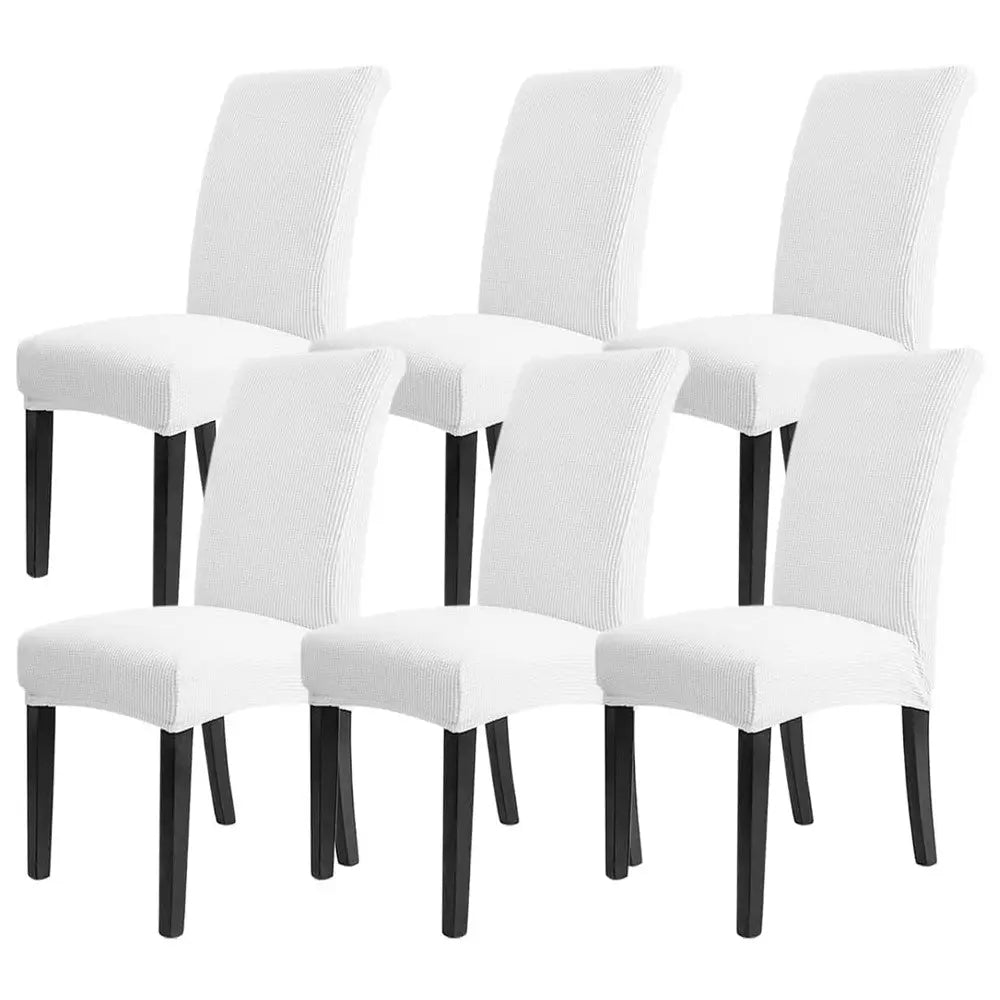 GOMINIMO 6pcs Dining Chair Slipcovers/ Protective Covers (White) GO-DCS-106-RDT - Furniture > Dining