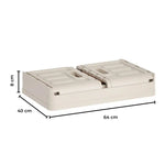 GOMINIMO 72L Foldable Storage Organizers(lvory + Brown) GO-FSCR-101-HXH - Home & Garden > Storage