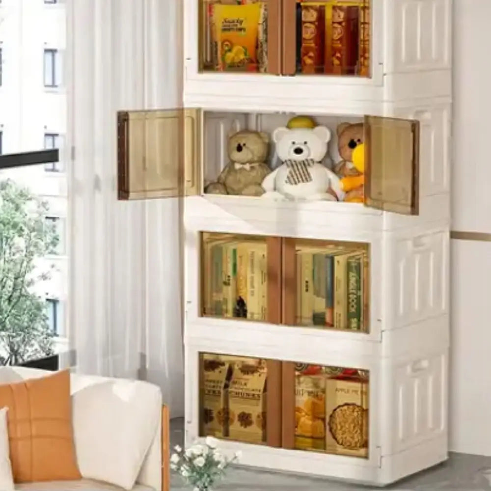 GOMINIMO 72L Foldable Storage Organizers(lvory + Brown) GO-FSCR-101-HXH - Home & Garden > Storage
