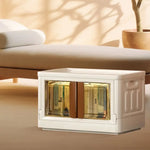 GOMINIMO 72L Foldable Storage Organizers(lvory + Brown) GO-FSCR-101-HXH - Home & Garden > Storage