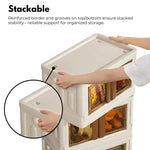 GOMINIMO 72L Foldable Storage Organizers(lvory + Brown) GO-FSCR-101-HXH - Home & Garden > Storage
