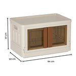GOMINIMO 72L Foldable Storage Organizers(lvory + Brown) GO-FSCR-101-HXH - Home & Garden > Storage