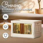 GOMINIMO 72L Foldable Storage Organizers(lvory + Brown) GO-FSCR-101-HXH - Home & Garden > Storage