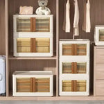 GOMINIMO 72L Foldable Storage Organizers(lvory + Brown) GO-FSCR-101-HXH - Home & Garden > Storage