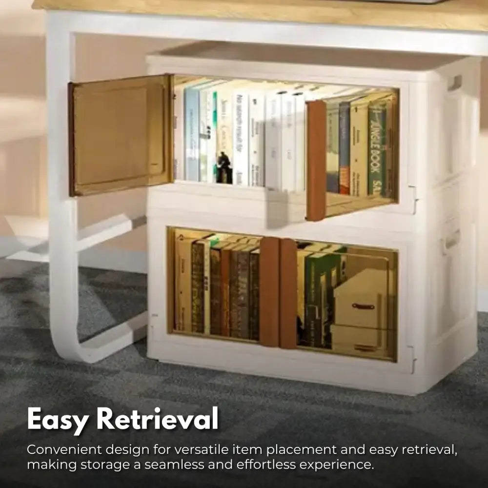 GOMINIMO 72L Foldable Storage Organizers(lvory + Brown) GO-FSCR-101-HXH - Home & Garden > Storage