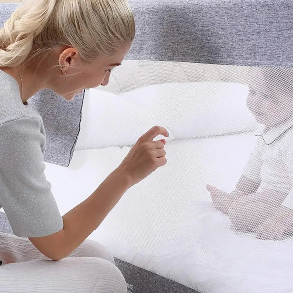 GOMINIMO 90CM Height Adjustable Folding Kids Safety Bed Rail (180X90CM Single Side 1 PCS Grey) GO-SBR-101-JL - Baby &
