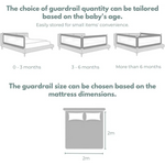 GOMINIMO 90CM Height Adjustable Folding Kids Safety Bed Rail (200X90CM Single Side 1 PCS Grey) - Baby & Kids > Gates &