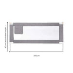 GOMINIMO 90CM Height Adjustable Folding Kids Safety Bed Rail (200X90CM Single Side 1 PCS Grey) - Baby & Kids > Gates &