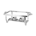 GOMINIMO 9L Chafing Dish Multifunctional Stainless Steel Food Buffet Warmer Pan (3x3L Triple Trays) - Home & Garden >