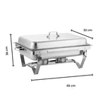 GOMINIMO 9L Chafing Dish Multifunctional Stainless Steel Food Buffet Warmer Pan (3x3L Triple Trays) - Home & Garden >