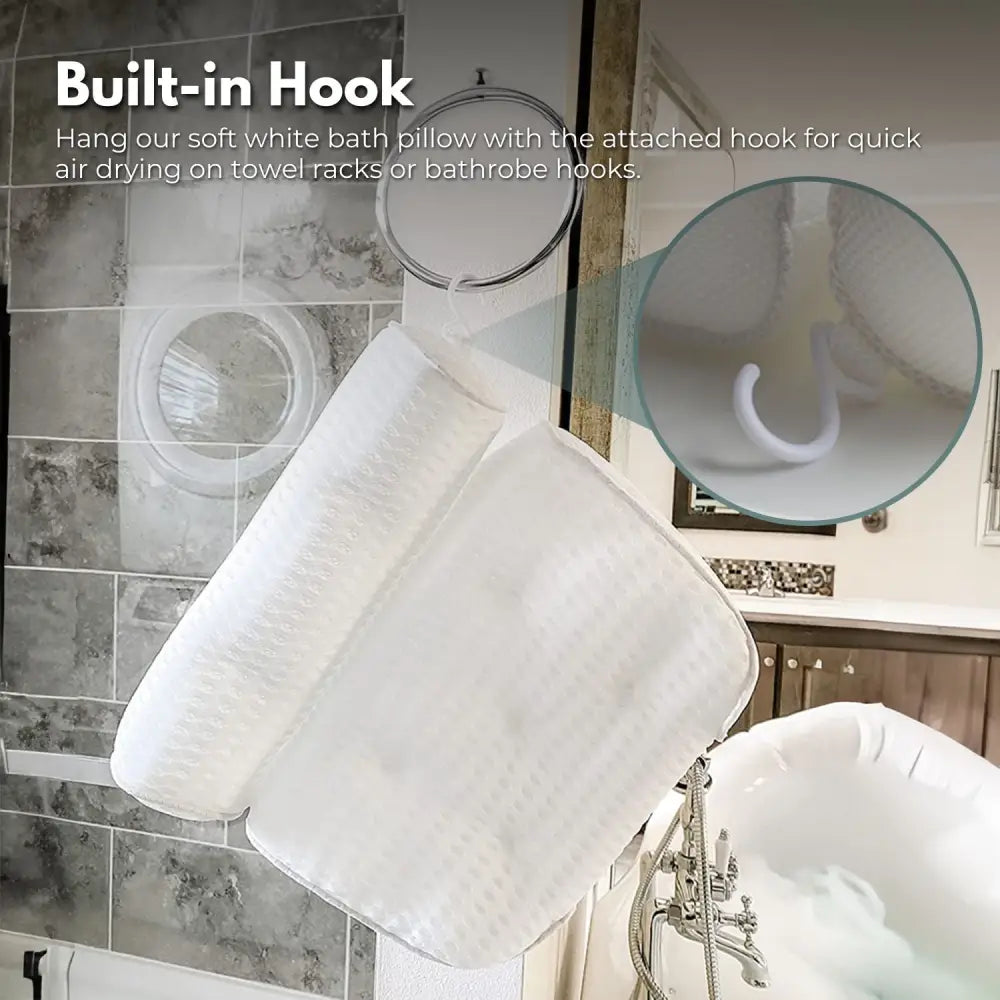 GOMINIMO Bathtub Spa Pillow with 4D Air Mesh and 7 Suction Cups - Home & Garden > Bedding > Pillows