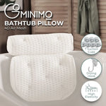 GOMINIMO Bathtub Spa Pillow with 4D Air Mesh and 7 Suction Cups - Home & Garden > Bedding > Pillows