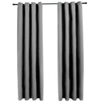 GOMINIMO Blackout Window Curtains for Thermal Insulated Room (Set of 2 W132cm x D213cm Light Grey) GO-CNB-104-MM - Home