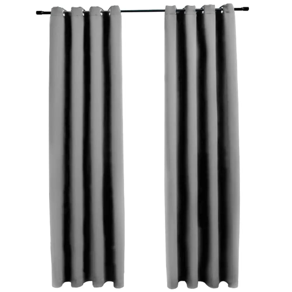 GOMINIMO Blackout Window Curtains for Thermal Insulated Room (Set of 2 W132cm x D213cm Light Grey) GO-CNB-104-MM - Home